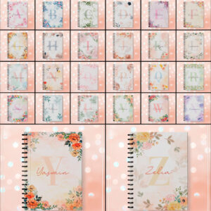 Pacote de Artes Agenda Alfabeto Floral V23