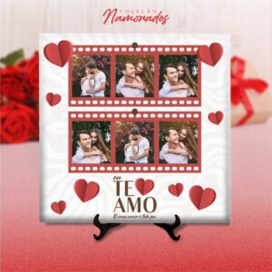 Pacote de Artes Azulejos Personalizados Namorados V24 COM FOTO